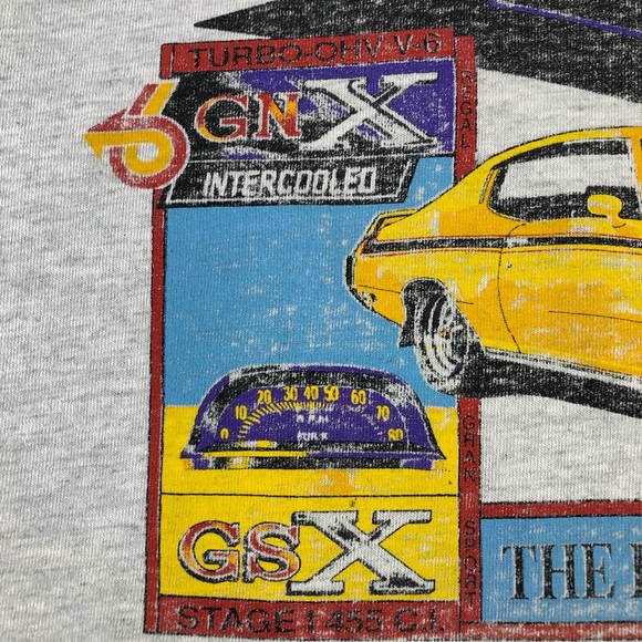 Buick GNX GSX Grand National Car Racing 90s Double Layer Vintage Single Stitch T - Picture 5 of 8